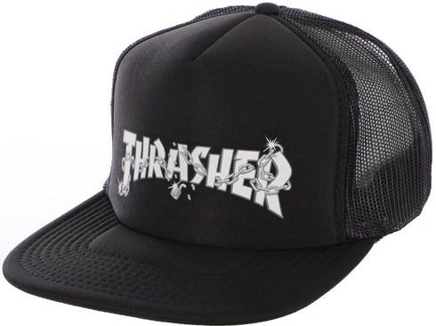 Thrasher - Chains By Daniel Shepard Trucker Hat (Black)